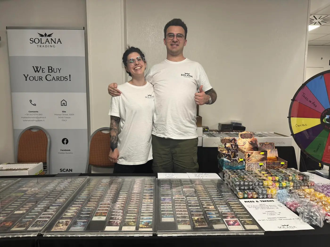 Matteo Favretto e Martina, fondatori di Solana Trading a Trieste